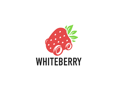 WhiteBerry fruits fruits car illustration logo logos sheet strawberry