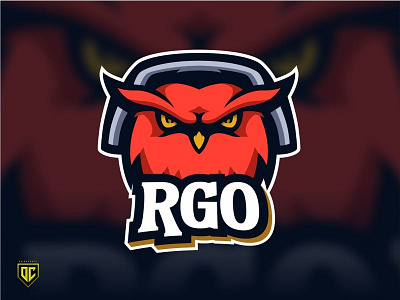 Owl logo mascot "RGO". design esport gaming ilustration mascot owl twitch