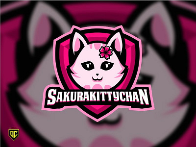 Cat logo mascot "SAKURAKITTYCHAN". cat design esport gaming ilustration mascot twitch