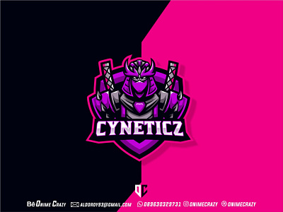 Samurai logo mascot " CYNETICZ "