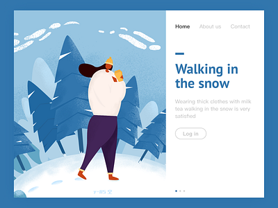 winter is coming illustration ui web