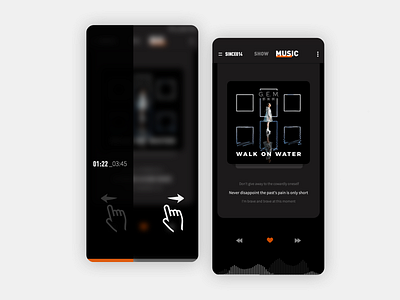 Music App dark ui gem music app music player status ui