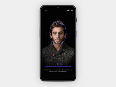 Scan/Face recognition UI design face man progress scan search ui ux