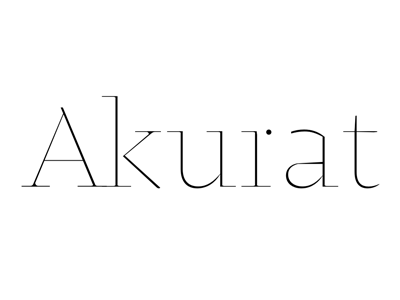 akurat contrast font gap hairline letter typeface