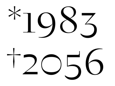 figures asterisk contrast dagger figures font inverse regular reverse typeface