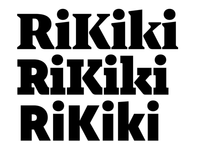 Rikiki black bold font serif slab type design typeface