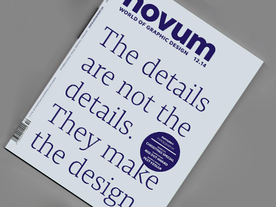 Novum Magazine Cover 12-2014 full charles cover design detail eames embossing font magazine printed quote schrift typeface