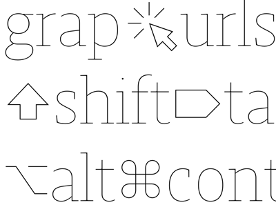 Kicking Keys control font hair icon key serif type design typeface
