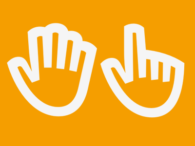 raisedHand & upWhiteIndex finger font hand icon pictogram symbol typeface uni261d uni270b