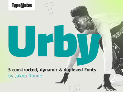 Urby Is Ready to Rumble black duplex font glyph letter type design typeface typography