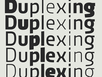 Urby’s duplex function in animation black duplex font glyph letter type design typeface typography uniwidth