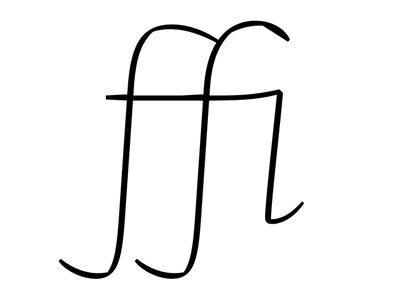 ffi ligatures