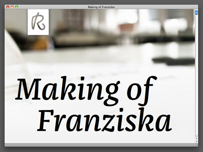 Making of Franziska design developement font making of microsite onepage process specimen type design typeface website