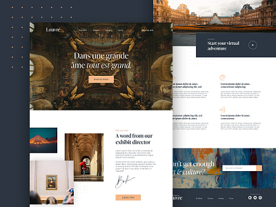 Louvre Landing Page challenge design landing layout page personal typogaphy web website