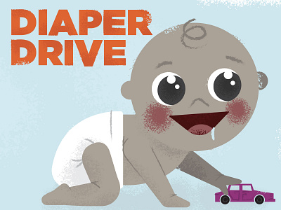Diaper Drive baby diaper illustration
