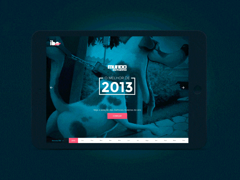 Visual concept for a magazine's year recap.