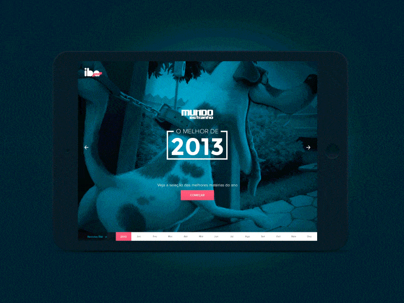 Visual concept for a magazine's year recap. app gif interactive ipad magazine motion recap ui visual web