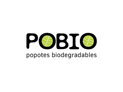 POBIO biodegradable branding design ecological illustration logo popotes straw typography vector