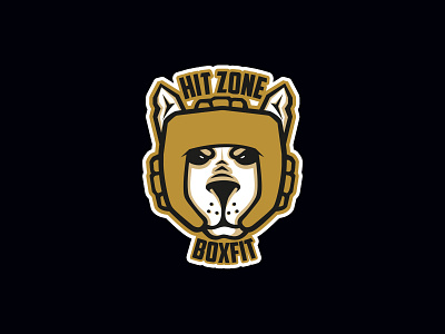 Hit Zone animals box branding design dog fitnes illustration logo vector
