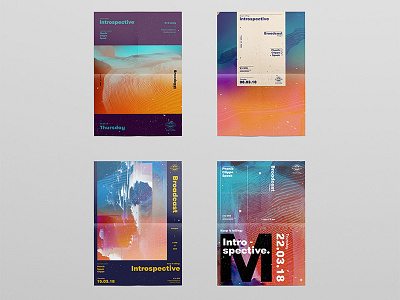 Introspective // Poster Series abstract colourful design graphic design layout mockup poster poster design posterdesign printdesign