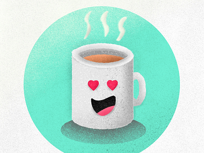 Coffee Love 2d art flat grain illustration pixel