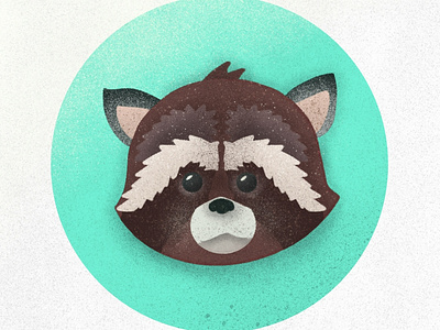raccoon 2d art cartoon character design drawing face flat grain icon illustration minimal pixel texture