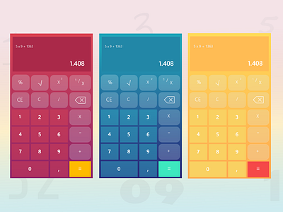 Daily UI #004 — Calculator app calculator colorful dailyui design ui design ux design