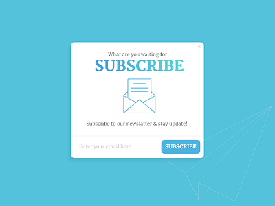 Daily UI #026 — Subscribe 026 dailyui design email newsletter popup subscribe ui