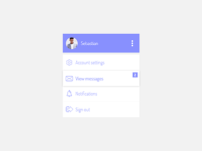 Daily UI #027 — Dropdown 027 challenge dailyui design dropdown notifications profile signout ui