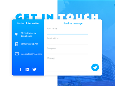 Daily UI #028 — Contact challenge contact contact form contact us dailyui design form ui ux web