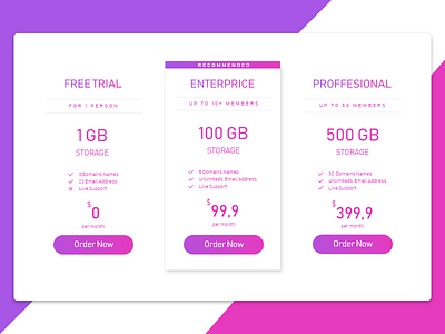 Daily UI #030 — Pricing