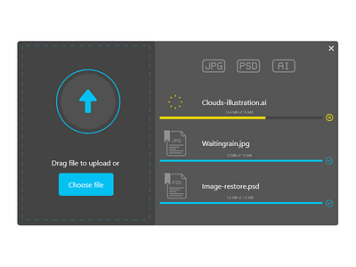 Daily UI #031 — File Upload 031 challenge dailyui design file modal popup progress ui upload ux