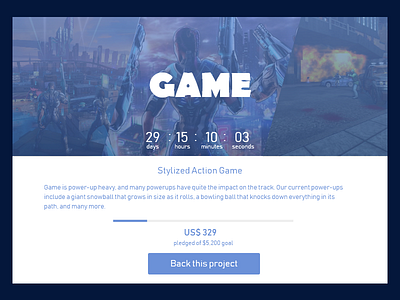 Daily UI #032 —  Crowdfunding Campaign