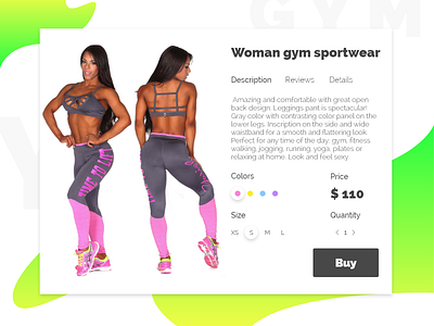 Daily UI #033 — Customize Product clean color dailyui design e commerce gym modul sport sportwear ui ux web