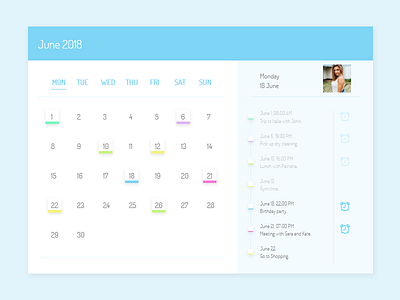 Daily UI challenge #038 — Calendar