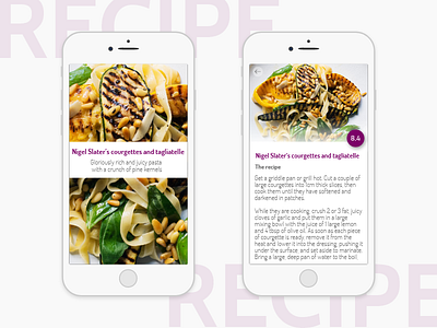 Daily UI challenge #040 — Recipe