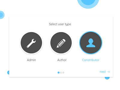 Daily UI #064 Select User Type admin author clean dailyui design select simple type ui user ux