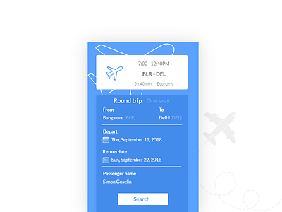 Flight Search- Daily UI:: #068 app dailyui design flight flight search search ui ux