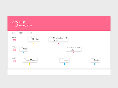 Event Listing - Daily UI:: #070 calendar dailyui design event list listing simple ui ux web