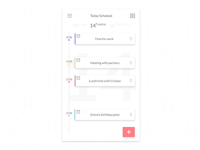 Daily UI #071 - Schedule challenge clear dailyui design event mobile schedule simple to do ui ux