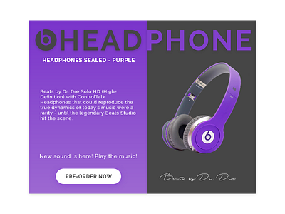 Daily UI #075 - Pre-Order challenge daily dailyui design e commerce headphone pre order product purshase ui ux