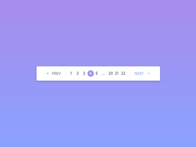 Pagination- Daily UI #085 adobexd challenge clean dailyui design gradient navigation next numbers pagination previous simple ui ux