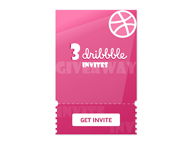 Giveaway / Dribbble Invite / Daily UI #097 challenge concept dailyui design dribbbleinvites giveaway invite logo ui