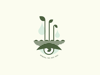 Spring. We see you. branding concept design icon illustration typography vector