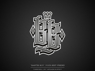 "BB" for BANTIK BOY short logo artgazm design logo vector