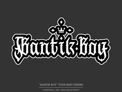 BANTIK BOY logo artgazm branding design flat graffiti graffiti digital illustrator logo typography vector