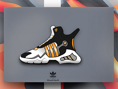 For Dribble adidas draw hype illustration illustrator orange product shoe design shoes sketch sneaker design sneakers