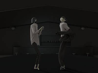 Mia and Vincent 3d animation character cinema4d design marvelous designer miaandvincent octane pulpfiction