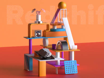 Random 3D composition 3d 3d art cinema 4d composition dribbble primitives