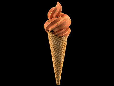 I scream for Ice cream 3d 3ddesign 3drender c4d c4djourney cinema4d icecream itsgettinghot practice summer